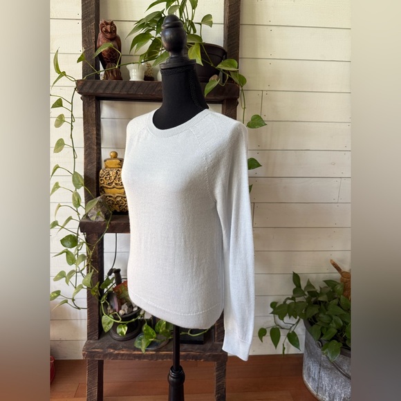 Banana Republic Light Pale Blue Long Sleeve 100% Merino Wool Sweater - Picture 17 of 17